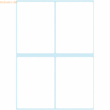 4008110467092 - 10 x Büroetiketten 40x55mm weiß VE=24 Stück