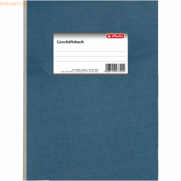 Herlitz Spaltenbuch A4 2 Spalten liniert 96 Blatt blau