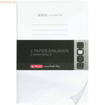 4008110262352 - herlitz Notizbuch DIN A4 Kariert Papier Weiß Perforiert 80 Seiten