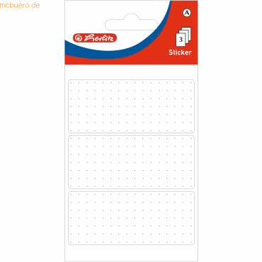 4008110263779 - 10 x Büroetiketten weiß doted 36x82mm selbstklebend VE=6 Blatt