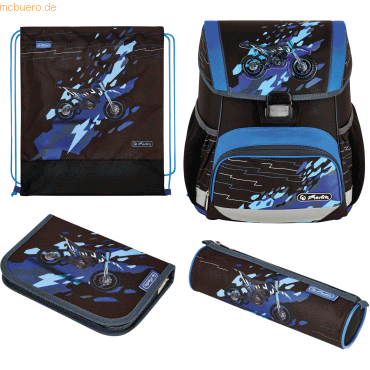 4008110282671 - herlitz Schulranzenset LOOP PLUS CamouCross 4-tlg (2023) blau Modell 1