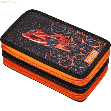 4008110287072 - 50038794 Etui Weiches Federmäppchen Polyester Schwarz - Orange (50038794)