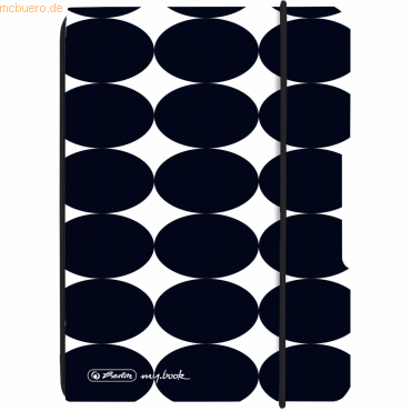 4008110295329 - 5 x Notizheft flex A6 40 Blatt punktiert Just Black
