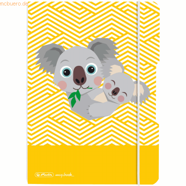 4008110295343 - 5 x Notizheft flex PP A5 40 Blatt punktiert Cute Animals Koala