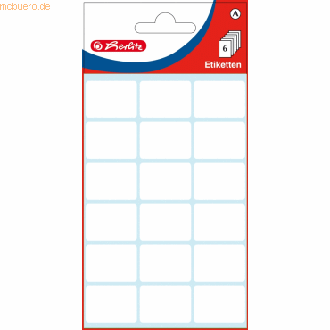 4008110830742 - Büroetiketten 17x26mm weiß VE=108 Etiketten