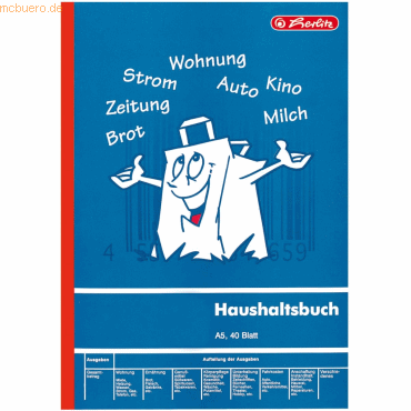 4008110840659 - 5 x Formularbuch Haushaltsbuch A5 VE=40 Blatt 4008110840659 - 5 x Formularbuch Haushaltsbuch A5 VE=40 Blatt