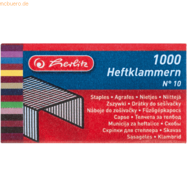 4008118760614 - Heftklammern 10 Metall Inhalt 1000 Stück