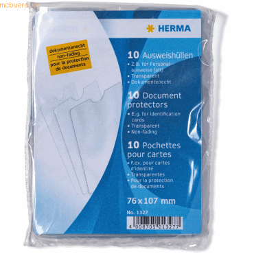 4008705013277 - HERMA Ausweishüllen 76x107mm für Personalausweise 4008705013277 - HERMA Ausweishüllen 76x107mm für Personalausweise