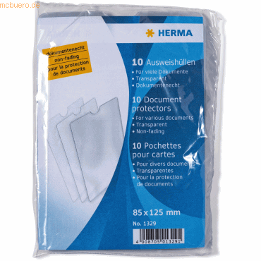 4008705013291 - HERMA Ausweishüllen 85x125mm für viele Dokumente 4008705013291 - HERMA Ausweishüllen 85x125mm für viele Dokumente