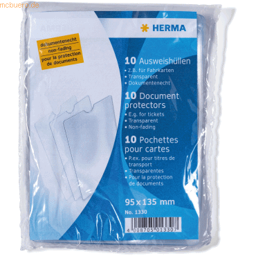 4008705013307 - HERMA Ausweishüllen 95x135mm für Fahrkarten Kinderausweise 4008705013307 - HERMA Ausweishüllen 95x135mm für Fahrkarten Kinderausweise