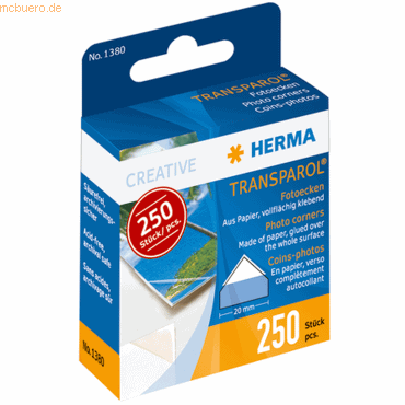 10 x HERMA Fotoecken Transparol Spenderpackung mit 250 Stück