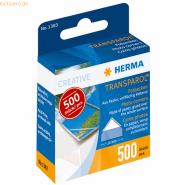 10 x HERMA Fotoecken Transparol Spenderpackung mit 500 Stück