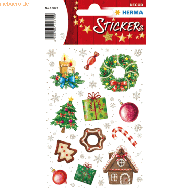 4008705150729 - 15072 Decorsticker Schmucketikett Weihnachtszeit 4008705150729 36 Stück