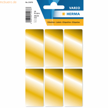 4008705150767 - 10 x HERMA Schmucketikett Goldetikett 26x54 mm 3 Blatt