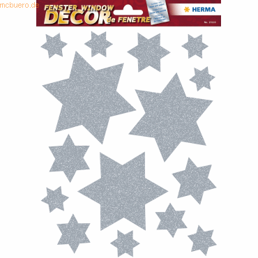 4008705151108 - 15110 WeihnFensterbild Sterne silber 4008705151108 15 Stück 4008705151108 - 15110 WeihnFensterbild Sterne silber 4008705151108 15 Stück