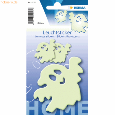 4008705151252 - 5 x HERMA Leuchtsticker Gespenst 1 Blatt