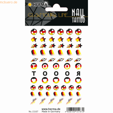 4008705151672 - HERMA Schmucketiketten Classic Nail Tattoo German Star