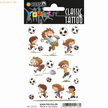 4008705151764 - 10 x HERMA Schmucketiketten Classic Tattoo Colour Soccers