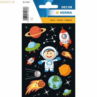 4008705152303 - 10 x HERMA Schmucketikett Decor Der kleine Astronaut 1 Blatt