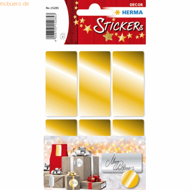 4008705152853 - 10 x HERMA Schmucketikett 26x54 mm gold 3 Blatt