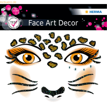 Herma Sticker Face Art Leopard 1 Blatt