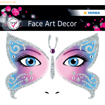 Herma Sticker Face Art Butterfly 1 Blatt