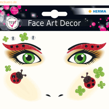 4008705153140 - 5 x HERMA Schmucketiketten Face Art Sticker Marienkäfer Art Decor