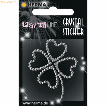 4008705153782 - 3 x HERMA Schmucketikett Crystal 1 Blatt Sticker Kleeblatt 4008705153782 - 3 x HERMA Schmucketikett Crystal 1 Blatt Sticker Kleeblatt
