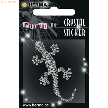 4008705153898 - 3 x HERMA Schmucketikett Crystal 1 Blatt Sticker Eidechse