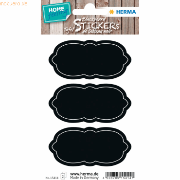 4008705154147 - HERMA 15414 Dauerhaft Schwarz 4Stück(e) selbstklebendes Etikett (15414)