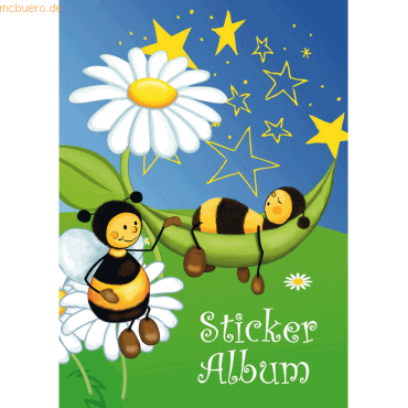 4008705154208 - HERMA Stickeralbum Bienenwiese DIN A5 16 Seiten beschichtetes Spezialpapier Sticker immer - 1 Stück (15420)