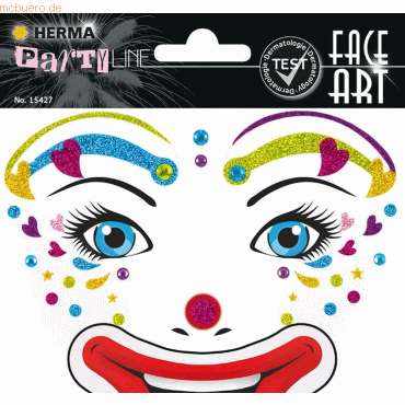 4008705154277 - HERMA Face Art Sticker Clown Lotta