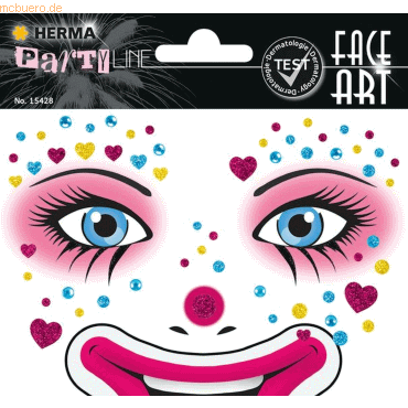 4008705154284 - HERMA Face Art Sticker Clown Annie