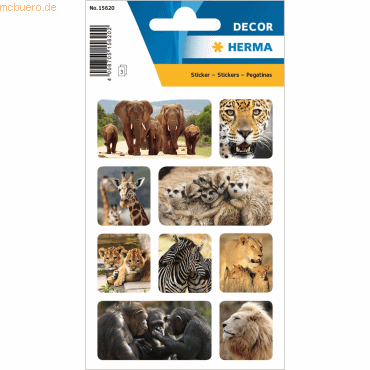 4008705156202 - 10 x HERMA Sticker Tiere Afrikas