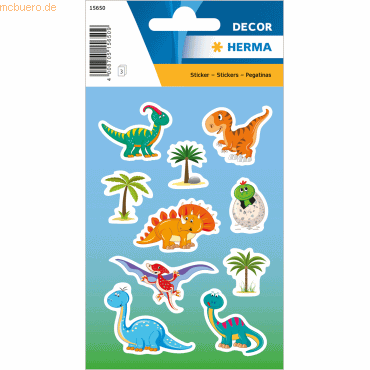 4008705156509 - 10 x HERMA Sticker Dinokinder 3 Blatt