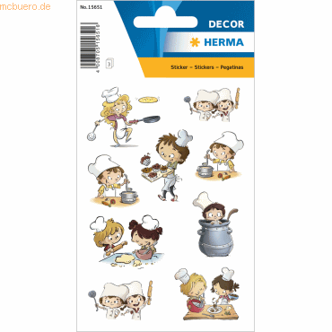 4008705156516 - 10 x HERMA Sticker Kochparty 3 Blatt 4008705156516 - 10 x HERMA Sticker Kochparty 3 Blatt