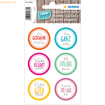 4008705156691 - 10 x HERMA Sticker Home -Viel Freude damit- beglimmert