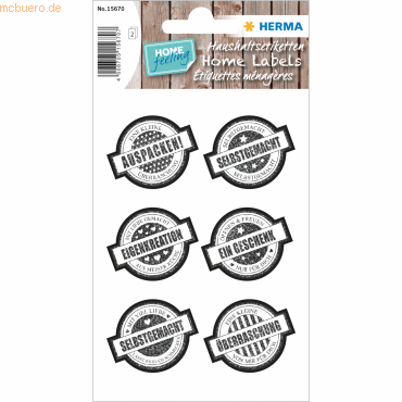 4008705156707 - 10 x HERMA Sticker Home -Ein Geschenk- beglimmert