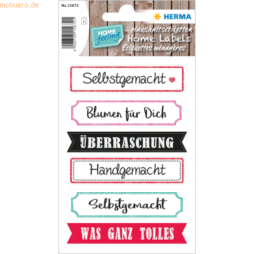 4008705156721 - 10 x HERMA Sticker Home -Überraschung- beglimmert