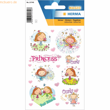 4008705157407 - 10 x HERMA Sticker Prinzessin Curly