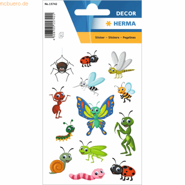 4008705157421 - 10 x HERMA Sticker Kleine Krabbeltiere