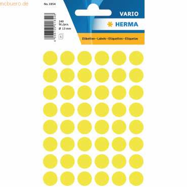 4008705018548 - Markierungspunkte 1854 leuchtgelb Ø 12mm 240 Stück 240 Etikette