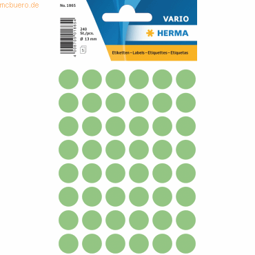 4008705018654 - Markierungspunkte 1865 grün Ø 12mm 4008705018654 1865 240 Stück