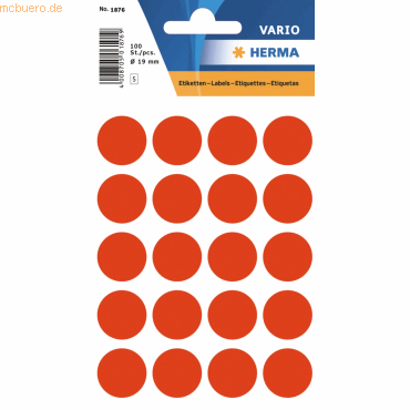 4008705018760 - Markierungspunkte 1876 leuchtrot Ø 19mm 4008705018760 1876 100 Stück