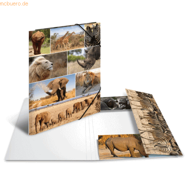 4008705192224 - Eckspannermappe Afrika Tiere aus Karton DIN A3 4008705192224 - Eckspannermappe Afrika Tiere aus Karton DIN A3