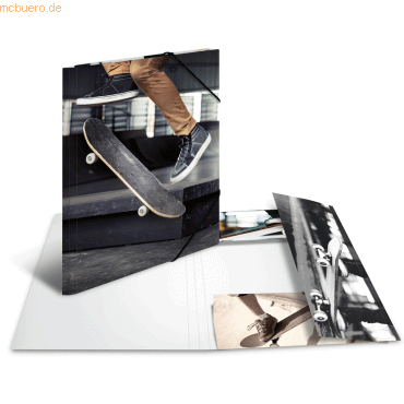 4008705192279 - 3 x HERMA Sammelmappe A4 Pappe Skateboard 4008705192279 - 3 x HERMA Sammelmappe A4 Pappe Skateboard