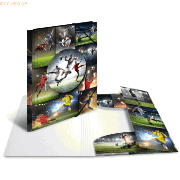 4008705192989 - Eckspannermappe Football Karton DIN A4
