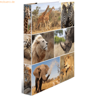 4008705193078 - 3 x HERMA Ringbuch A4 Karton 4 Ringe Afrika Tiere
