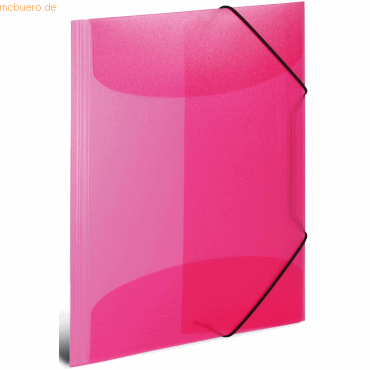 4008705195058 - HERMA Elasticated folder A4 PP translucent pink 4008705195058 - HERMA Elasticated folder A4 PP translucent pink