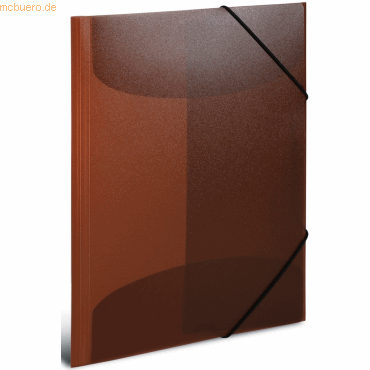 4008705195102 - HERMA Elasticated folder A4 PP translucent brown